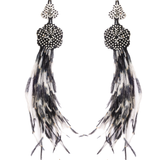 Arete Pampas Negro/Blanco