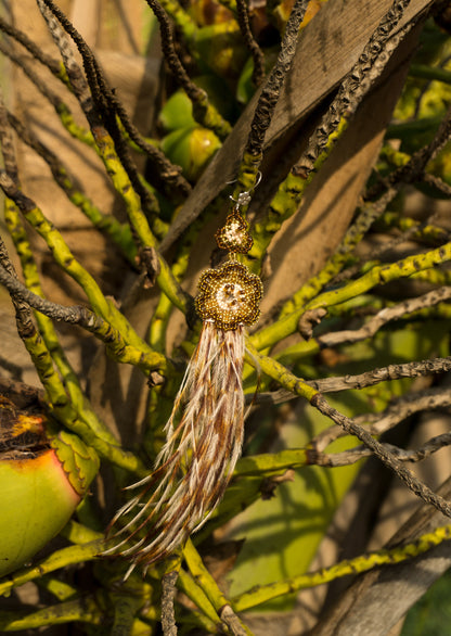 Aretes Pampas Neutro/Dorado