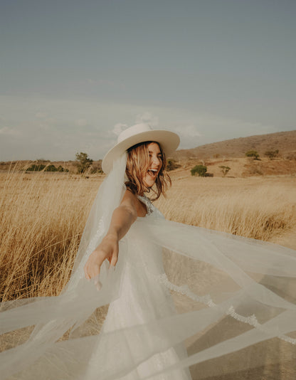 Sombrero Novia Orquídea